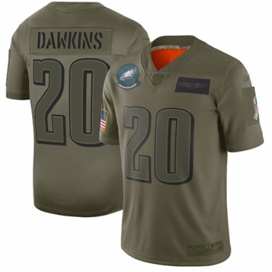 Men's Philadelphia Eagles #20 Brian Dawkins Limited Camo 2019 Salute to Service Football Jersey Men's Philadelphia Eagles #20 Brian Dawkins Limited Camo 2019 Salute to Service Football Jersey