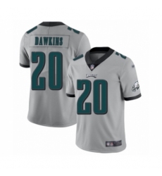 Men's Philadelphia Eagles #20 Brian Dawkins Limited Silver Inverted Legend Football Jersey