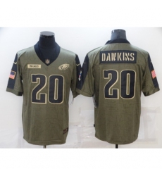Men's Philadelphia Eagles #20 Brian Dawkins Nike Olive 2021 Salute To Service Limited Player Jersey Men's Philadelphia Eagles #20 Brian Dawkins Nike Olive 2021 Salute To Service Limited Player Jersey