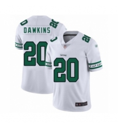 Men's Philadelphia Eagles #20 Brian Dawkins White Team Logo Fashion Limited Player Football Jersey