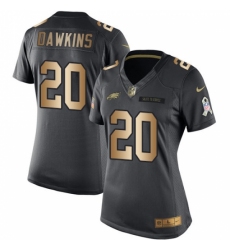 Women's Nike Philadelphia Eagles #20 Brian Dawkins Limited Black/Gold Salute to Service NFL Jersey Women's Nike Philadelphia Eagles #20 Brian Dawkins Limited Black/Gold Salute to Service NFL Jersey