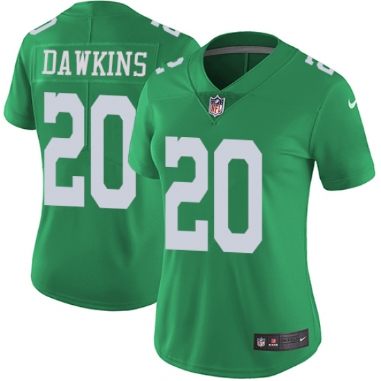 Women's Nike Philadelphia Eagles #20 Brian Dawkins Limited Green Rush Vapor Untouchable NFL Jersey Women's Nike Philadelphia Eagles #20 Brian Dawkins Limited Green Rush Vapor Untouchable NFL Jersey