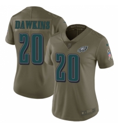 Women's Nike Philadelphia Eagles #20 Brian Dawkins Limited Olive 2017 Salute to Service NFL Jersey Women's Nike Philadelphia Eagles #20 Brian Dawkins Limited Olive 2017 Salute to Service NFL Jersey