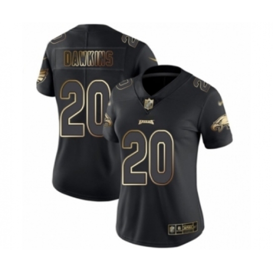 Women's Philadelphia Eagles #20 Brian Dawkins Black Gold Vapor Untouchable Limited Player Football Jersey Women's Philadelphia Eagles #20 Brian Dawkins Black Gold Vapor Untouchable Limited Player Football Jersey