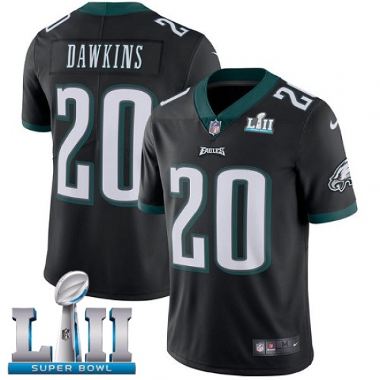 Youth Nike Philadelphia Eagles #20 Brian Dawkins Black Alternate Vapor Untouchable Limited Player Super Bowl LII NFL Jersey Youth Nike Philadelphia Eagles #20 Brian Dawkins Black Alternate Vapor Untouchable Limited Player Super Bowl LII NFL Jersey