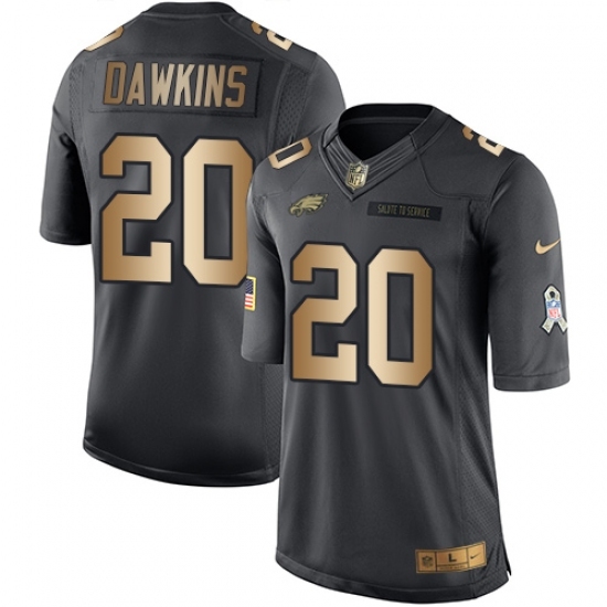 Youth Nike Philadelphia Eagles #20 Brian Dawkins Limited Black/Gold Salute to Service NFL Jersey Youth Nike Philadelphia Eagles #20 Brian Dawkins Limited Black/Gold Salute to Service NFL Jersey