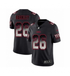 Men New York Giants #26 Saquon Barkley Black Smoke Fashion Limited Jersey