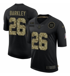 Men's New York Giants #26 Saquon Barkley Camo 2020 Salute To Service Limited Jersey