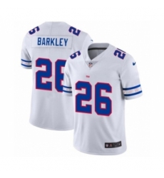 Men's New York Giants #26 Saquon Barkley White Team Logo Cool Edition Jersey