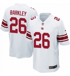 Men's Nike New York Giants #26 Saquon Barkley Game White NFL Jersey