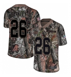 Men's Nike New York Giants #26 Saquon Barkley Limited Camo Rush Realtree NFL Jersey