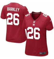 Women's Nike New York Giants #26 Saquon Barkley Game Red Alternate NFL Jersey