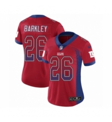 Women's Nike New York Giants #26 Saquon Barkley Limited Red Rush Drift Fashion NFL Jersey