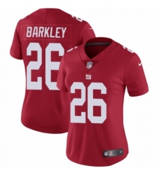 Women's Nike New York Giants #26 Saquon Barkley Red Alternate Vapor Untouchable Limited Player NFL Jersey