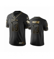 Men's Miami Dolphins #13 Dan Marino Limited Black Golden Edition Football Jersey