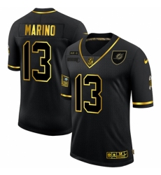 Men's Miami Dolphins #13 Dan Marino Olive Gold Nike 2020 Salute To Service Limited Jersey