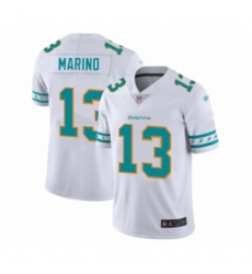 Men's Miami Dolphins #13 Dan Marino White Team Logo Fashion Limited Football Jersey