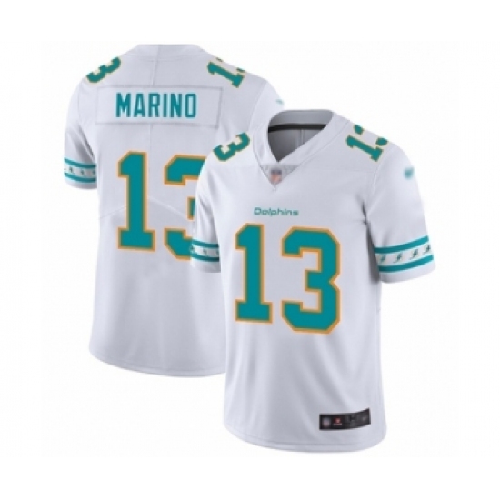 Men's Miami Dolphins #13 Dan Marino White Team Logo Fashion Limited Football Jersey Men's Miami Dolphins #13 Dan Marino White Team Logo Fashion Limited Football Jersey