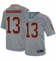 Men's Nike Miami Dolphins #13 Dan Marino Elite Lights Out Grey NFL Jersey