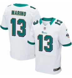 Men's Nike Miami Dolphins #13 Dan Marino Elite White NFL Jersey