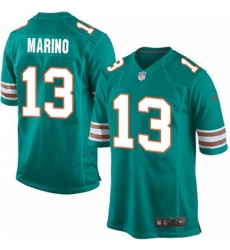 Men's Nike Miami Dolphins #13 Dan Marino Game Aqua Green Alternate NFL Jersey