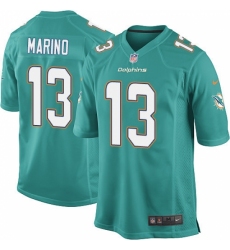 Men's Nike Miami Dolphins #13 Dan Marino Game Aqua Green Team Color NFL Jersey
