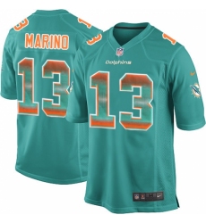 Men's Nike Miami Dolphins #13 Dan Marino Limited Aqua Green Strobe NFL Jersey