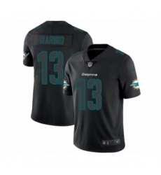 Men's Nike Miami Dolphins #13 Dan Marino Limited Black Rush Impact NFL Jersey