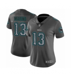 Women's Miami Dolphins #13 Dan Marino Limited Gray Static Fashion Football Jersey