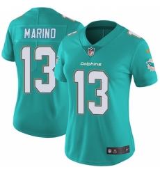 Women's Nike Miami Dolphins #13 Dan Marino Elite Aqua Green Team Color NFL Jersey