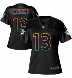 Women's Nike Miami Dolphins #13 Dan Marino Game Black Fashion NFL Jersey