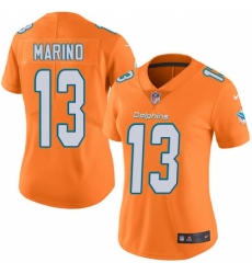 Women's Nike Miami Dolphins #13 Dan Marino Limited Orange Rush Vapor Untouchable NFL Jersey