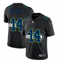 Men's Seattle Seahawks #14 D.K. Metcalf Black Nike Black Shadow Edition Limited Jersey