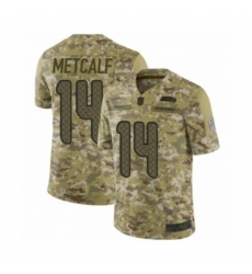 Men's Seattle Seahawks #14 D.K. Metcalf Limited Camo 2018 Salute to Service Football Jersey