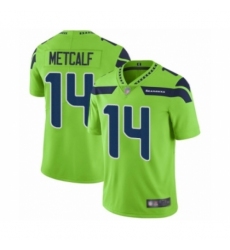 Men's Seattle Seahawks #14 D.K. Metcalf Limited Green Rush Vapor Untouchable Football Jersey