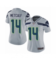 Women's Seattle Seahawks #14 D.K. Metcalf Grey Alternate Vapor Untouchable Limited Player Football Jersey