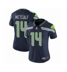 Women's Seattle Seahawks #14 D.K. Metcalf Navy Blue Team Color Vapor Untouchable Limited Player Football Jersey