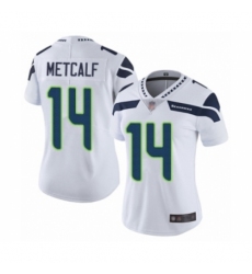 Women's Seattle Seahawks #14 D.K. Metcalf White Vapor Untouchable Limited Player Football Jersey