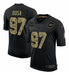Men's San Francisco 49ers #97 Nick Bosa Camo 2020 Salute To Service Limited Jersey