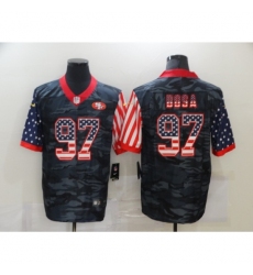 Men's San Francisco 49ers #97 Nick Bosa Camo Flag Nike Limited Jersey