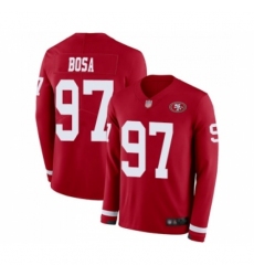 Men's San Francisco 49ers #97 Nick Bosa Limited Red Therma Long Sleeve Football Jersey