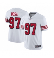 Men's San Francisco 49ers #97 Nick Bosa Limited White Rush Vapor Untouchable Football Jersey