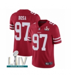 Men's San Francisco 49ers #97 Nick Bosa Red Team Color Vapor Untouchable Limited Player Super Bowl LIV Bound Football Jersey