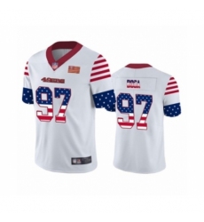 Men's San Francisco 49ers #97 Nick Bosa White Independence Day Limited Football Jersey