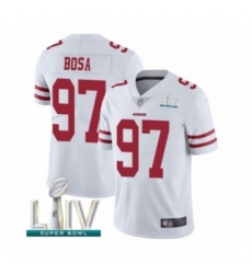 Men's San Francisco 49ers #97 Nick Bosa White Vapor Untouchable Limited Player Super Bowl LIV Bound Football Jersey