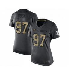 Women's San Francisco 49ers #97 Nick Bosa Limited Black 2016 Salute to Service Football Jersey