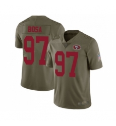 Youth San Francisco 49ers #97 Nick Bosa Limited Olive 2017 Salute to Service Football Jersey
