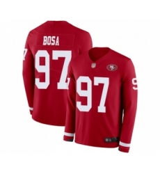 Youth San Francisco 49ers #97 Nick Bosa Limited Red Therma Long Sleeve Football Jersey