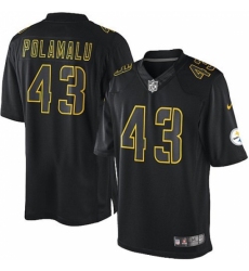 Men's Nike Pittsburgh Steelers #43 Troy Polamalu Limited Black Impact NFL Jersey