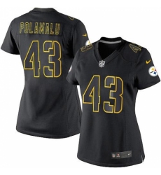 Women's Nike Pittsburgh Steelers #43 Troy Polamalu Limited Black Impact NFL Jersey